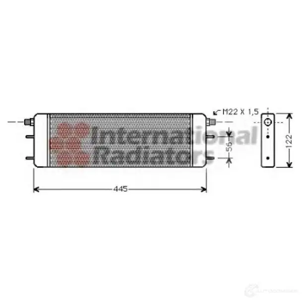 Масляный радиатор двигателя VAN WEZEL 30003249 YJ07G8 1423216036 6030 3249