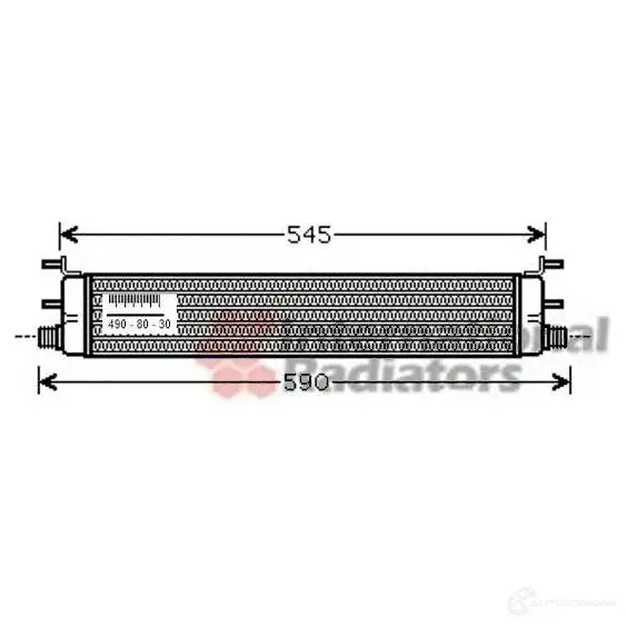 Масляный радиатор двигателя VAN WEZEL 3AXP11 468665 30003398 6 0303398