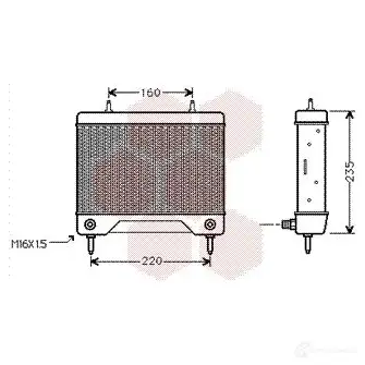 Масляный радиатор двигателя VAN WEZEL 30003115 NT2P9 468653 6 0303115 изображение 0