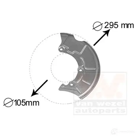 Кожух, щиток тормозного диска VAN WEZEL 9EZ7VF6 484015 5888371 45 3377