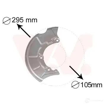 Кожух, щиток тормозного диска VAN WEZEL 5888372 4 53378 UDJ7RB7 484016
