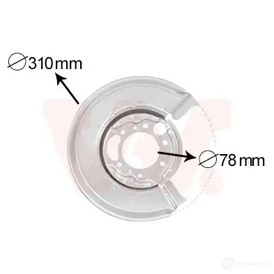Кожух, щиток тормозного диска VAN WEZEL 3075374 470241 BLG8 3 5410909585112 изображение 0