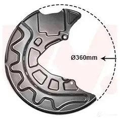 Кожух, щиток тормозного диска VAN WEZEL 5410909651435 0336372 50 G5UP 1424696656 изображение 0