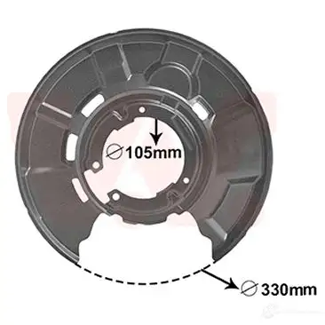 Кожух, щиток тормозного диска VAN WEZEL 5 T171 1208085651 0627373 5410909651633