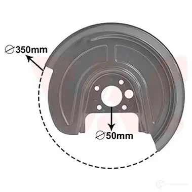 Кожух, щиток тормозного диска VAN WEZEL 5892373 5410909653729 1208206795 32GQ UE изображение 0