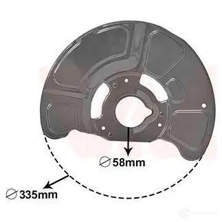 Кожух, щиток тормозного диска VAN WEZEL 3044372 6E F2WN5 1208141445 5410909652593 изображение 0