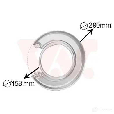 Кожух, щиток тормозного диска VAN WEZEL 473498 3765373 BCPE30M 3 21378 изображение 0