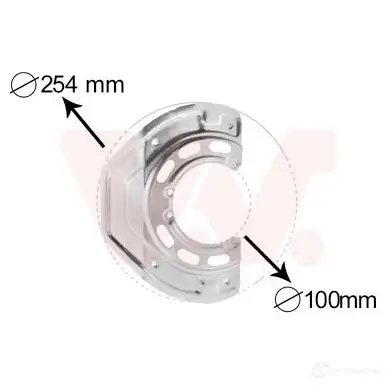 Кожух, щиток тормозного диска VAN WEZEL XLHTLX 3253 77 3766371 473522
