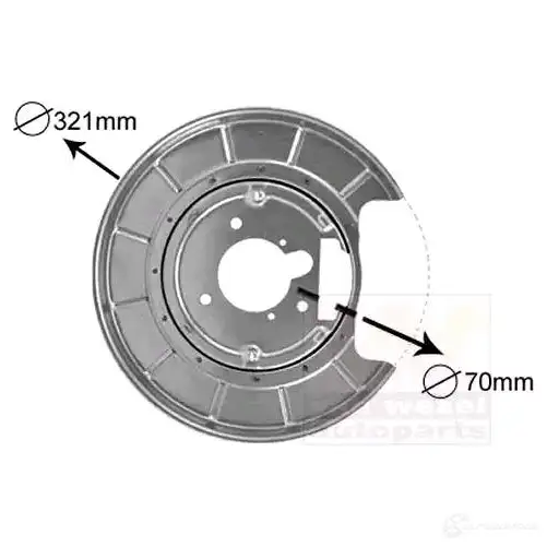 Кожух, щиток тормозного диска VAN WEZEL 475611 5410909623838 4047374 45LF R изображение 0