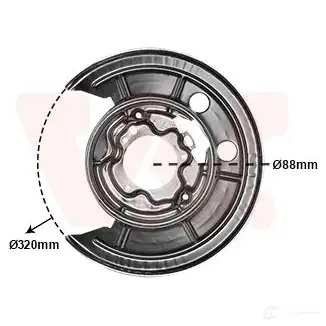 Кожух, щиток тормозного диска VAN WEZEL 1424696657 1651373 GU XNP1I 5410909651893