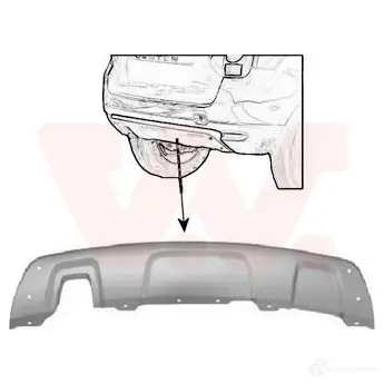Юбка бампера VAN WEZEL TVSUQIV 1555509 462029 77 9608