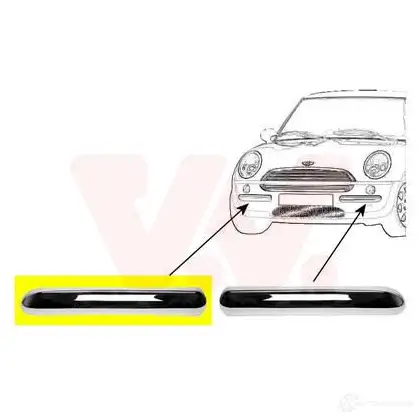 Накладка молдинг бампера VAN WEZEL 501 415 0502584 457745 6VAZ321 - Изображение 1