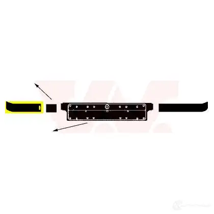 Накладка молдинг бампера VAN WEZEL 458763 11941 5 0640582 IQZ5I - Изображение 1