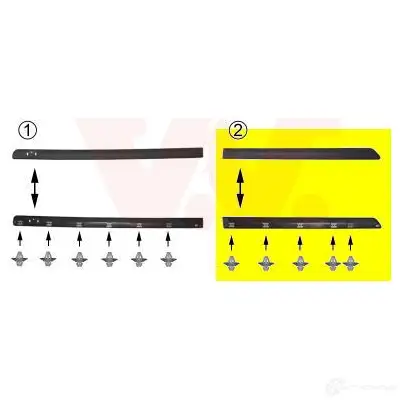 Накладка молдинг двери VAN WEZEL 4338426 X4B2TJX 477106 672 715