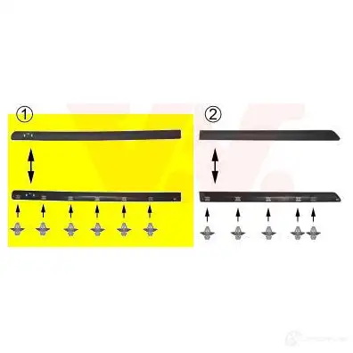 Накладка молдинг двери VAN WEZEL 672 723 477103 4338423 LMIH4