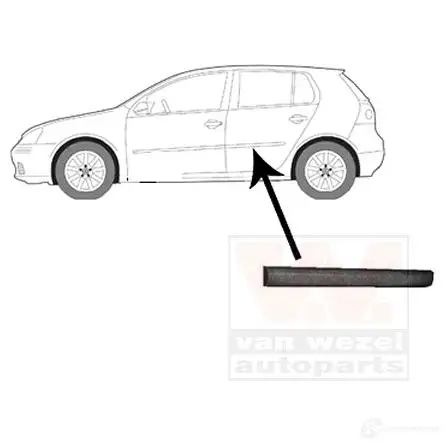 Накладка молдинг двери VAN WEZEL 484226 7QW EA 5894405 5410909554262