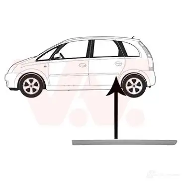 Накладка молдинг двери VAN WEZEL W H43XWN 3781425 474048 5410909510299