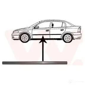 Накладка молдинг двери VAN WEZEL 3742423 472969 3 2V4YF 5410909510114