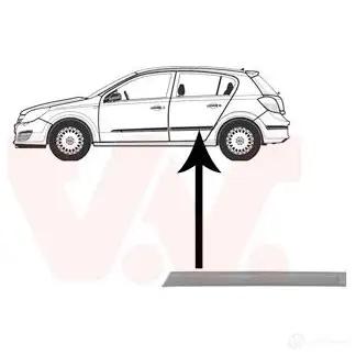 Накладка молдинг двери VAN WEZEL 5410909510213 3745425 473068 L3Z Z7C6