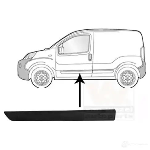 Накладка молдинг двери VAN WEZEL 461465 0976427 5410909552756 GN ZZI - Изображение 1