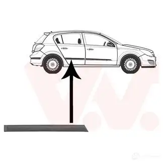 Накладка молдинг двери VAN WEZEL 7WL96 J 473065 5410909510183 3745406