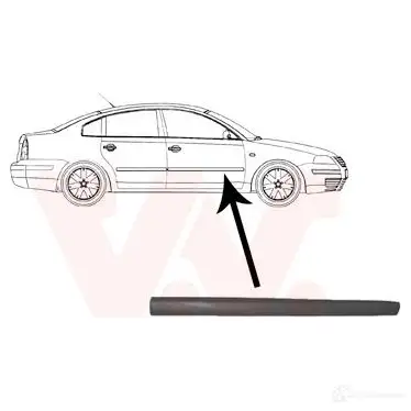 Накладка молдинг двери VAN WEZEL 1439417281 5836404 K6H GQG