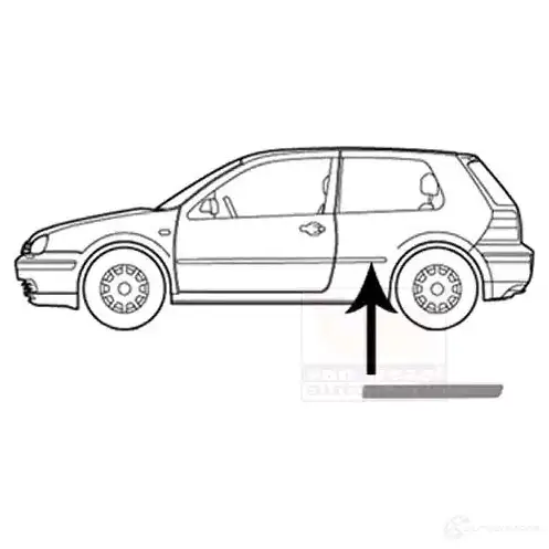 Молдинг боковой, накладка VAN WEZEL GT L49HA 484025 5888409 5410909510459 - Изображение 1