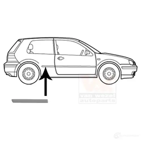 Молдинг боковой, накладка VAN WEZEL 484026 5888410 AWFU 9 5410909510466 изображение 1