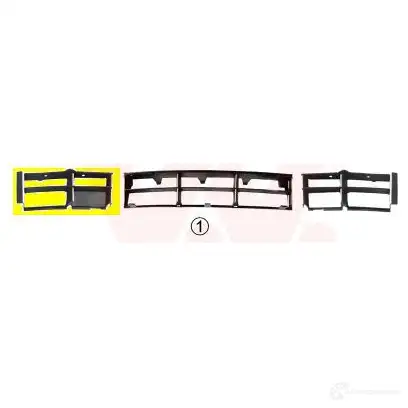 Решетка бампера VAN WEZEL 69TDI 458671 0639592 11 7405 - Изображение 1