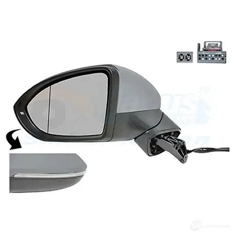 Зеркало боковое наружное VAN WEZEL 5410909687960 1424836231 LT UQOVN 5769817