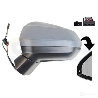 Зеркало боковое наружное VAN WEZEL F22S GE 1437892868 0374807