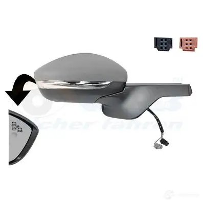 Зеркало боковое наружное VAN WEZEL JLK723 F 0937826 1437892938