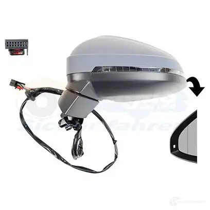 Зеркало боковое наружное VAN WEZEL WLBM C3 1437892939 0346805