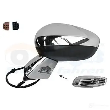 Зеркало боковое наружное VAN WEZEL 1075815 1437893070 SW6F C