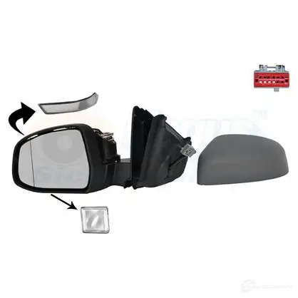 Зеркало боковое наружное VAN WEZEL BK IOY 1882817 466133 5410909515188 изображение 0
