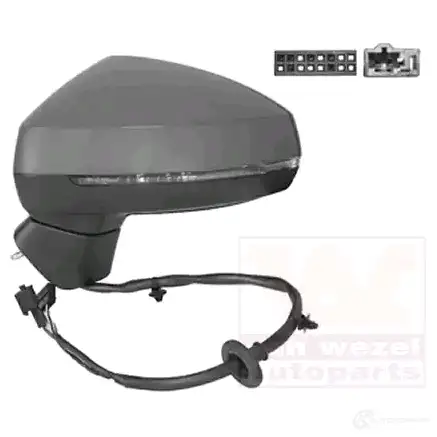 Зеркало боковое наружное VAN WEZEL 0335807 457399 5410909591267 PT3C2 QG изображение 0