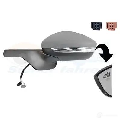 Зеркало боковое наружное VAN WEZEL 0937815 6Y4 9Y 1437892955 изображение 0