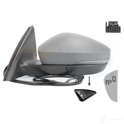 Зеркало боковое наружное VAN WEZEL VW S91GN 7631827 1439597289