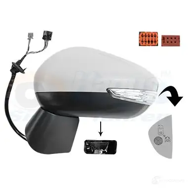 Зеркало боковое наружное VAN WEZEL 0949827 6A9 0DDX 1439597335