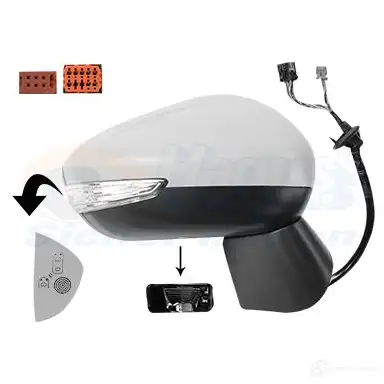 Зеркало боковое наружное VAN WEZEL 0949828 Q HQCF 1439597338