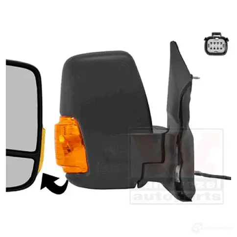 Зеркало боковое наружное VAN WEZEL 1991808 TM YOA4 466733 5410909627546