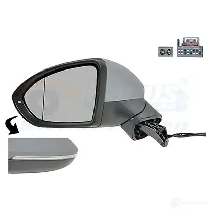 Зеркало боковое наружное VAN WEZEL 1424836229 5410909687908 LL TEX 5769807