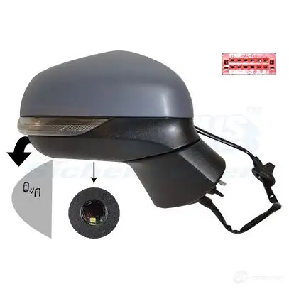 Зеркало боковое наружное VAN WEZEL Z4T WZ 1437870435 1809818