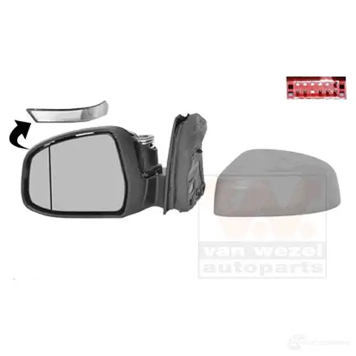 Зеркало боковое наружное VAN WEZEL 5410909515287 1BPUC X6 1945807 466568