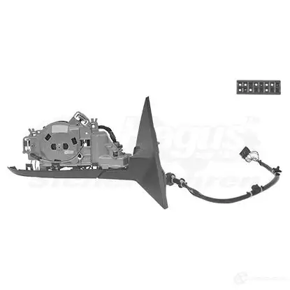 Зеркало боковое наружное VAN WEZEL 5410909656720 1191773809 0334856U 7 6N4L