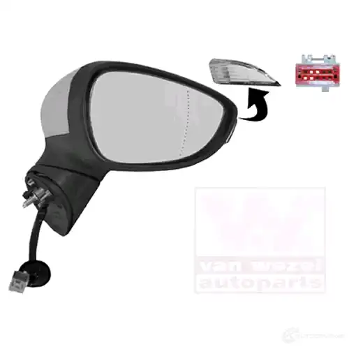 Зеркало боковое наружное VAN WEZEL 5410909560461 1808818 464879 CD0PV 07 изображение 0