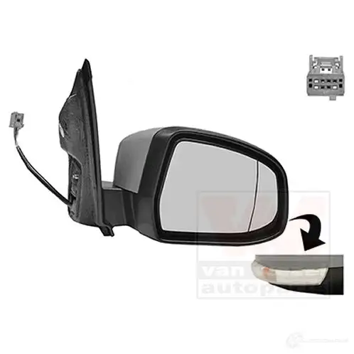 Зеркало боковое наружное VAN WEZEL 50 BE8A 465916 1866806 5410909639600