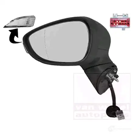 Зеркало боковое наружное VAN WEZEL J88 W0 1808807 464876 5410909560430 - Изображение 1