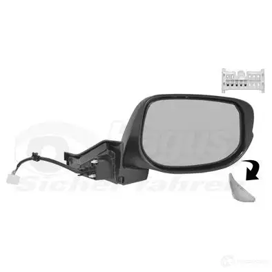 Зеркало боковое наружное VAN WEZEL R QA8SLU 5410909599294 2511808 467037