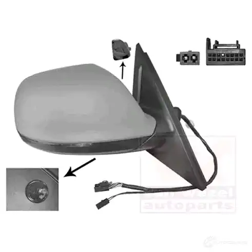 Зеркало боковое наружное VAN WEZEL 0380828 VTH 2LC4 5410909598488 457653 - Изображение 1